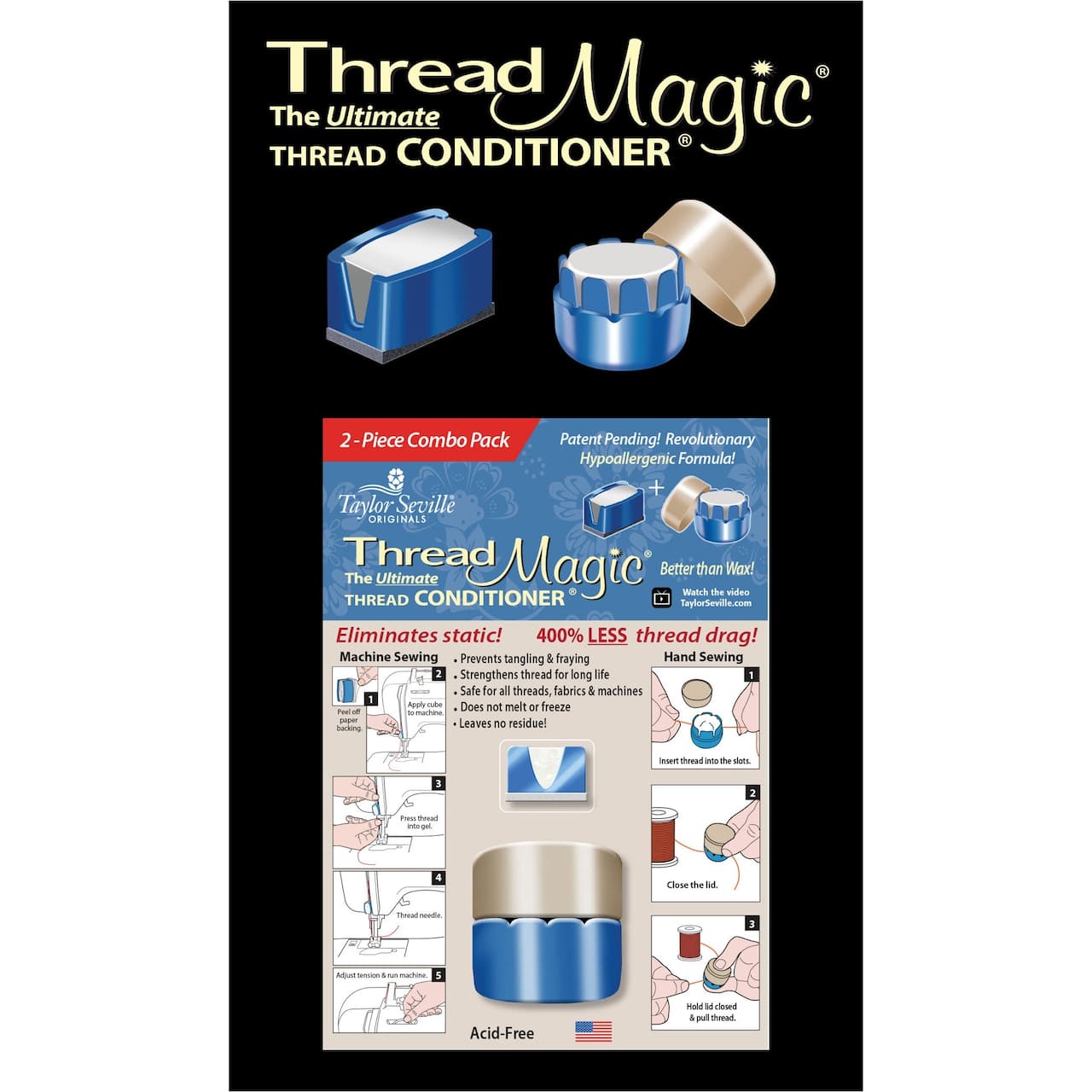 Thread Magic® Combo Round & Cube Ultimate Thread Conditioner